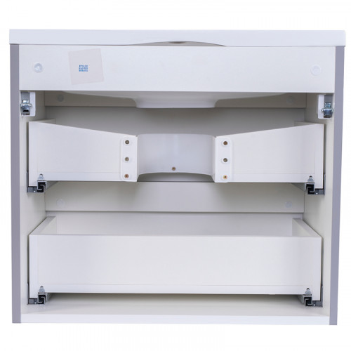 Тумба под раковину Style Line Бергамо 60 СС-00002317 подвесная Серая антискрейч МДФ / ЛДСП