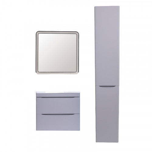 Тумба под раковину Style Line Бергамо 60 СС-00002317 подвесная Серая антискрейч МДФ / ЛДСП