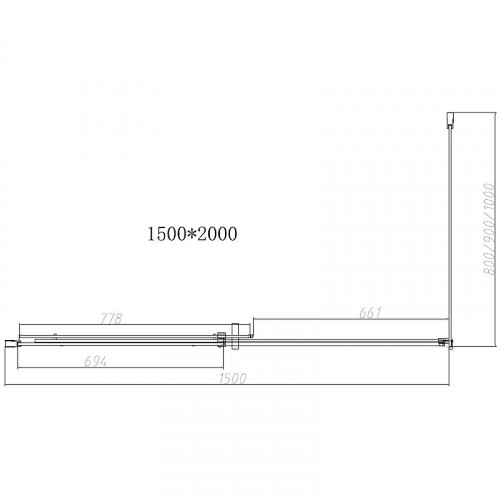 Душевой уголок Vincea Dice 150x90 VSR-4D9015CLGM профиль Вороненая сталь стекло прозрачное