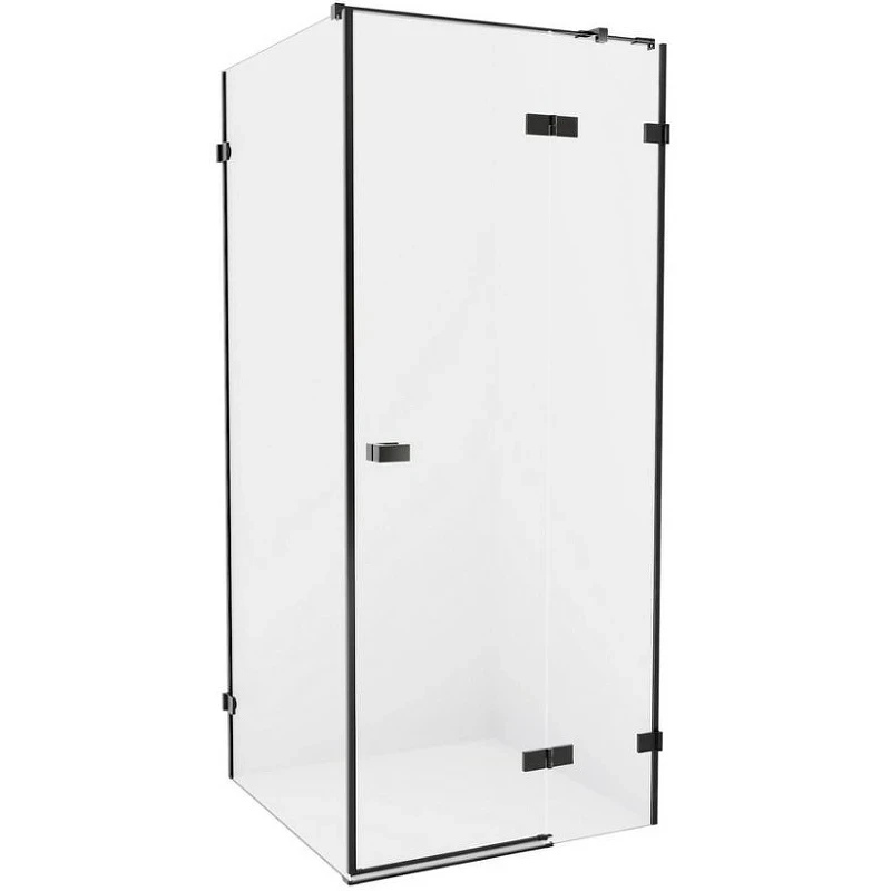 Душевой уголок New Trendy Avexa Black 100x80 R EXK-1587 профиль Черный стекло прозрачное