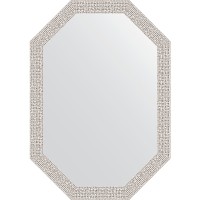 Зеркало Evoform Octagon 48x68 BY 7005 в багетной раме - Мозаика хром 46 мм стекло