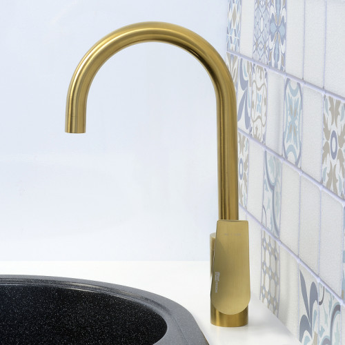 Смеситель для кухни WasserKRAFT Aisch 5507 Золото матовое латунь