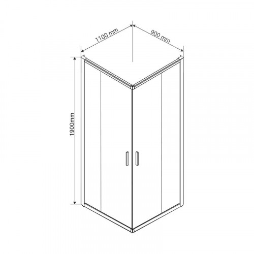 Душевой уголок Vincea Garda 110x90 VSS-1G9011CLBN профиль Брашированный никель стекло прозрачное