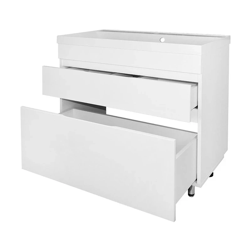 Тумба с раковиной Azario Эстима 80 CS00094596 цвет Белый глянцевый