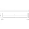 Полотенцедержатель Cezares Slider SLIDER-THD-80-GM двойной Оружейная сталь