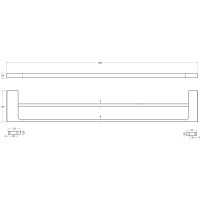 Полотенцедержатель Cezares Slider SLIDER-THD-80-GM двойной Оружейная сталь