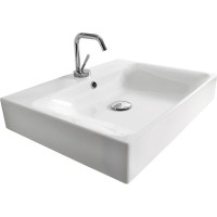Раковина Kerasan Cento 60 353101*1 Белая фарфор подвесная, накладная