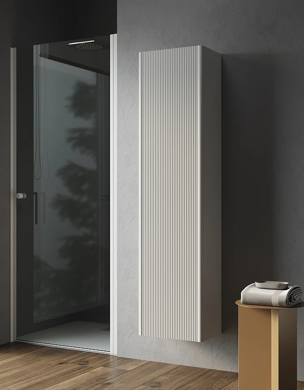 Шкаф пенал Creto Luna 40 R 17-PenIV40R подвесной Ivory МДФ / ЛДСП