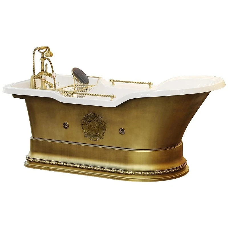 Ванна из искусственного камня Migliore Impero Podium 180x87 26173 Бронза Белая