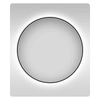 Зеркало Wellsee 7 Rays' Spectrum 70 172200130 с подсветкой цвет Черный матовый с сенсорным выключателем