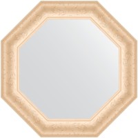 Зеркало Evoform Octagon 60х60 BY 7330 в багетной раме - Старый гипс 82 мм стекло