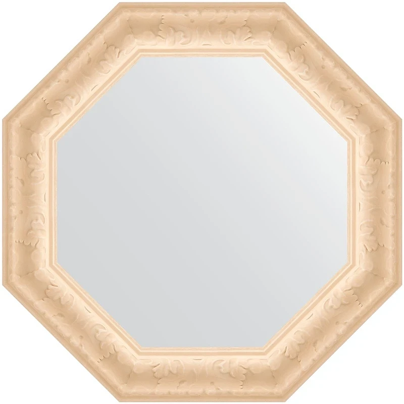 Зеркало Evoform Octagon 60х60 BY 7330 в багетной раме - Старый гипс 82 мм стекло