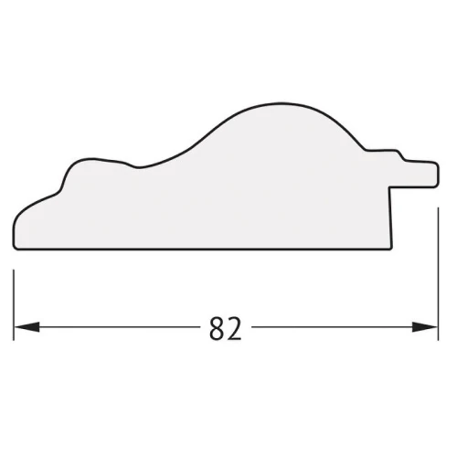 Зеркало Evoform Octagon 60х60 BY 7330 в багетной раме - Старый гипс 82 мм стекло