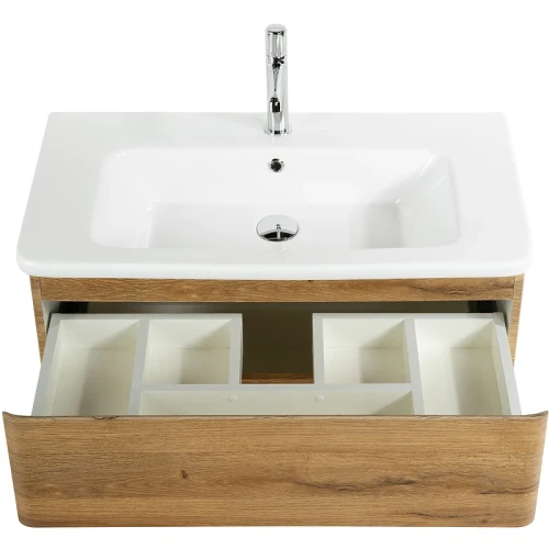 Тумба под раковину BelBagno 80 ALBANO-CER-800-2C-SO-RR подвесная Rovere Rustico МДФ / ЛДСП