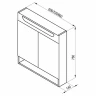 Зеркальный шкаф Ravak MC Classic II 60 X000001469 с подсветкой Белый глянцевый МДФ / ЛДСП, стекло