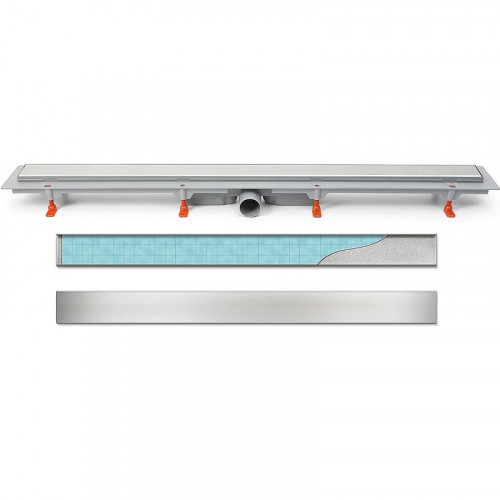 Душевой лоток Veconi Klasik N 950 V950KN с решеткой Хром глянцевый / под плитку