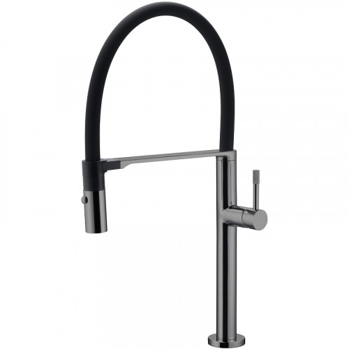 Смеситель для кухни Boheme Uno 114-SGM Оружейная сталь глянцевая латунь