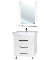 Зеркало Bellezza Рокко 80 4613713030019 с полкой Белое МДФ / ЛДСП, стекло