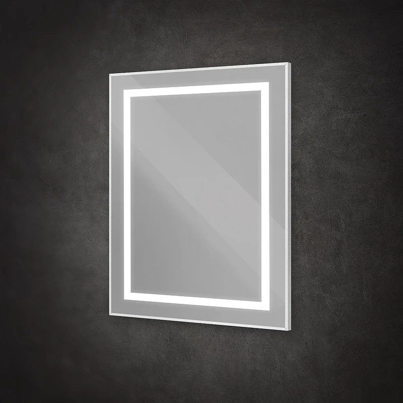 Зеркало BelBagno Kraft 70 SPC-KRAFT-700-800-SENS-AL с подсветкой Сатин с сенсорным выключателем стекло