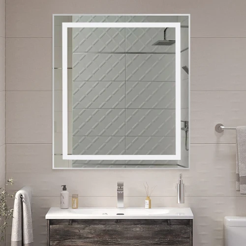 Зеркало BelBagno Kraft 70 SPC-KRAFT-700-800-SENS-AL с подсветкой Сатин с сенсорным выключателем стекло