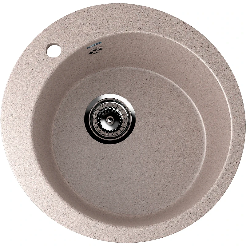 Кухонная мойка Ulgran Classic U-405-302 Песочная искусственный камень (литьевой мрамор) встраиваемый