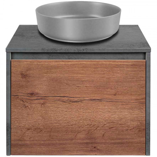 Тумба под раковину Vincea Mesa 60 VMC-2MS600TB подвесная T.Oak  Beton МДФ / ЛДСП