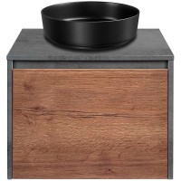 Тумба под раковину Vincea Mesa 60 VMC-2MS600TB подвесная T.Oak  Beton МДФ / ЛДСП