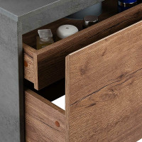 Тумба под раковину Vincea Mesa 60 VMC-2MS600TB подвесная T.Oak  Beton МДФ / ЛДСП