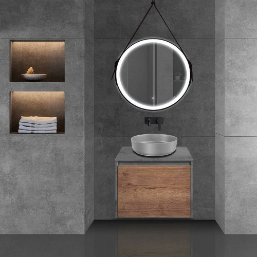 Тумба под раковину Vincea Mesa 60 VMC-2MS600TB подвесная T.Oak  Beton МДФ / ЛДСП