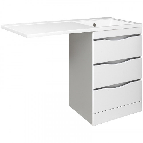 Тумба под раковину Runo Орион 120 УТ000003442 Белая МДФ / ЛДСП