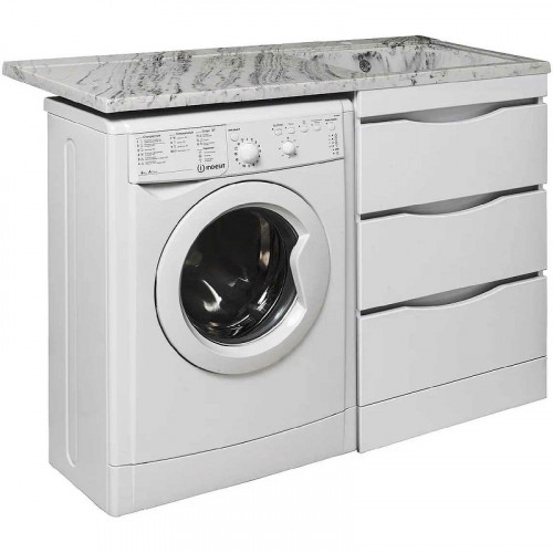 Тумба под раковину Runo Орион 120 УТ000003442 Белая МДФ / ЛДСП