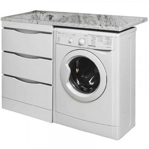 Тумба под раковину Runo Орион 120 УТ000003442 Белая МДФ / ЛДСП