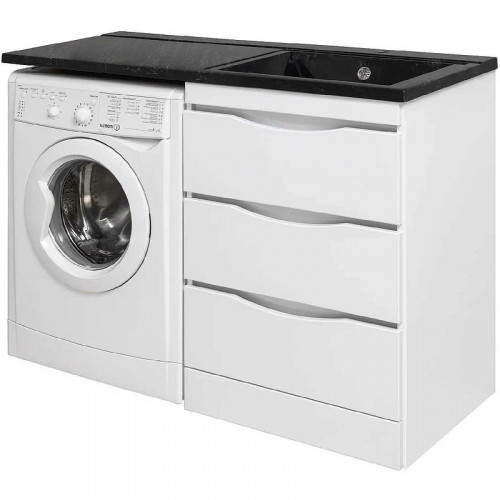 Тумба под раковину Runo Орион 120 УТ000003442 Белая МДФ / ЛДСП