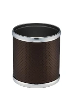 Ведро для мусора Geralis M-PCH2-S Punto цвет Шоколад, кант Хром, 6