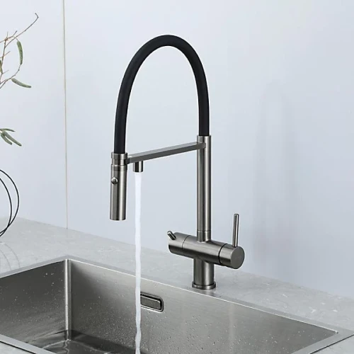 Смеситель для кухни Gappo G4397-89 цвет Оружейная сталь