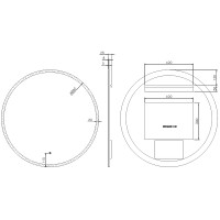 Зеркало Boheme Modern 80 545-80-CR с подсветкой Хром с сенсорным выключателем и подогревом стекло