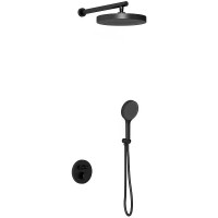 Душевая система Vincea Inspire VSFW-3I22MT2MB с термостатом Черная матовая латунь встраиваемый