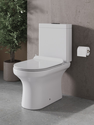 Унитаз компакт Agger AT04000 с бачком и сиденьем Микролифт фарфор напольный