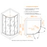 Душевой уголок RGW Classic CL-55B 90x90 72095599-14 профиль Черный стекло прозрачное