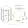 Душевой уголок RGW Classic CL-55B 90x90 72095599-14 профиль Черный стекло прозрачное