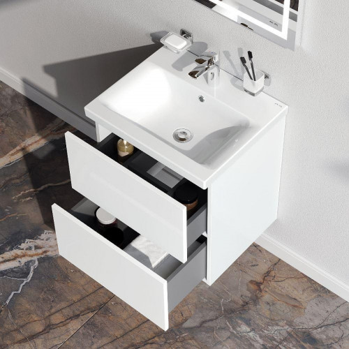 Тумба с раковиной AM.PM Gem 51 M90-FHX0502WG-WCC0502WG подвесная цвет Белый