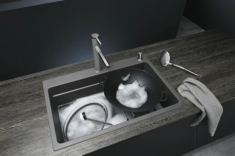 Кухонная мойка Blanco Etagon 8 Silgranit 525187 Антрацит искусственный камень (литьевой мрамор) встраиваемый