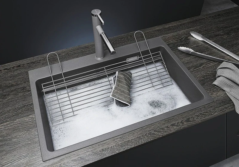 Кухонная мойка Blanco Etagon 8 Silgranit 525187 Антрацит искусственный камень (литьевой мрамор) встраиваемый