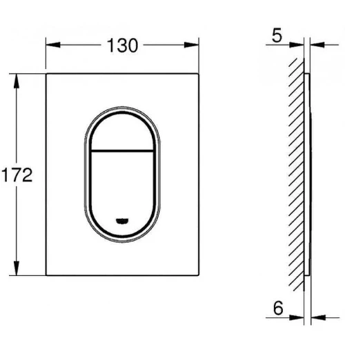 Кнопка смыва для инсталляции Grohe Arena Cosmopolitan S 37624GN0 Холодный рассвет матовый