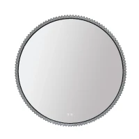 Зеркало Azario Лайвли 80 АZ-LED011925 с подсветкой цвет Черный матовый с сенсорным выключателем