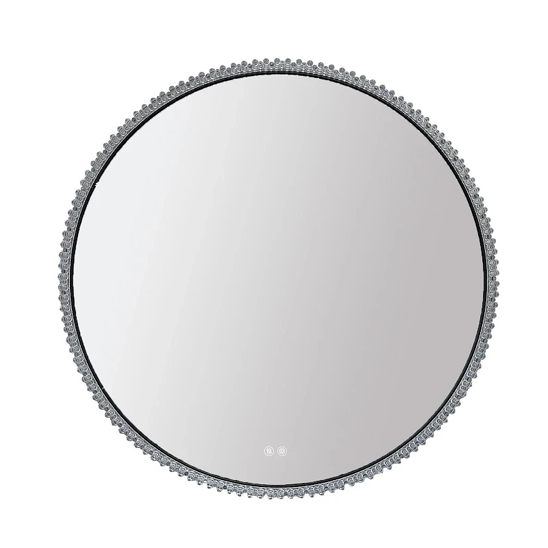 Зеркало Azario Лайвли 80 АZ-LED011925 с подсветкой цвет Черный матовый с сенсорным выключателем