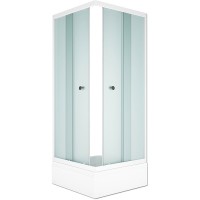 Душевой уголок Melodia della vita Square 90х90 MCNSQ9090MWt профиль Белый стекло матовое