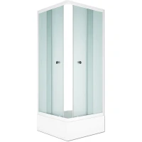 Душевой уголок Melodia della vita Square 90х90 MCNSQ9090MWt профиль Белый стекло матовое