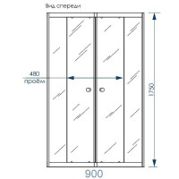 Душевой уголок Melodia della vita Square 90х90 MCNSQ9090MWt профиль Белый стекло матовое