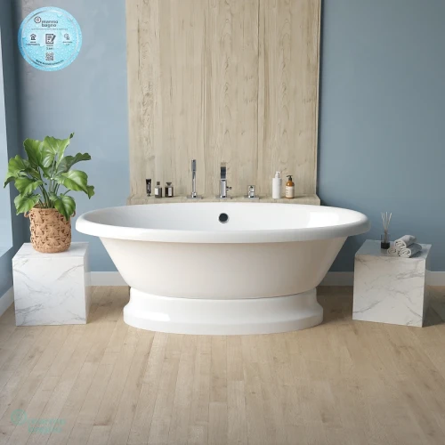 Ванна из литьевого мрамора Marmo Bagno Аззуро 180x90 MB-A180-90 без гидромассажа